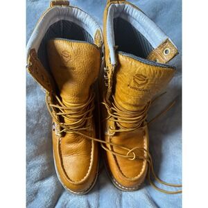 Sureway 803M-WP Men's 8" Waterproof Leather Moc Toe Work Boots Size 9 / Wmn 11